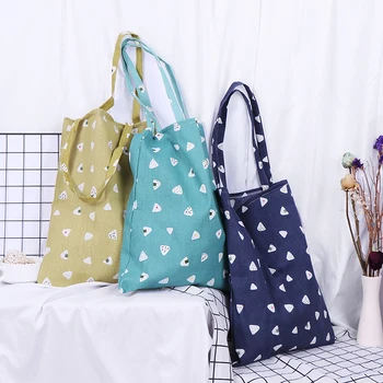 

NEW 1x Pattern Linen Bag Tote ECO Shopping Outdoor Canvas Shoulder Bags