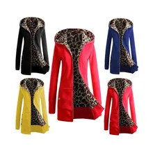 Женское зимнее пальто с леопардовым принтом, на молнии, с капюшоном, с длинным рукавом, на флисовой подкладке, приталенная куртка, женская одежда леопардовой расцветки, пальто, теплое, шерстяное, свободное