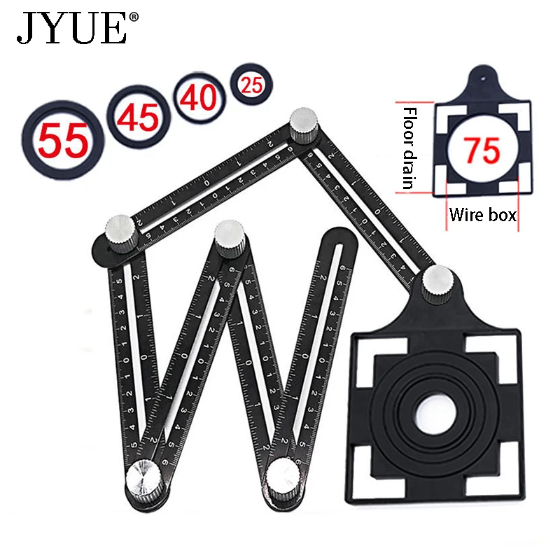 New Construction Tools Aluminum Alloy Folding Positioning Ruler For Diy