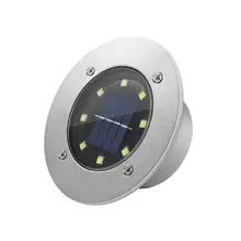 Солнечный наземный светильник 8 светодиодный светильник, водонепроницаемый светильник для газона и сада