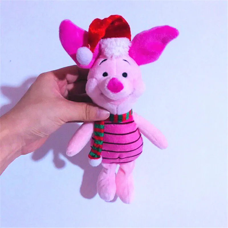 1 шт./лот свинья Рождественский поросенок кукла 20 см плюшевый подарок детские игрушки - Цвет: Розовый