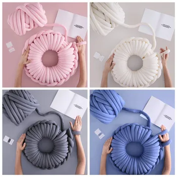 

Knotted Donut Shaped Throw Pillows Handweaves Office Nap Pillow Decorative Cushion PadNew Arrive