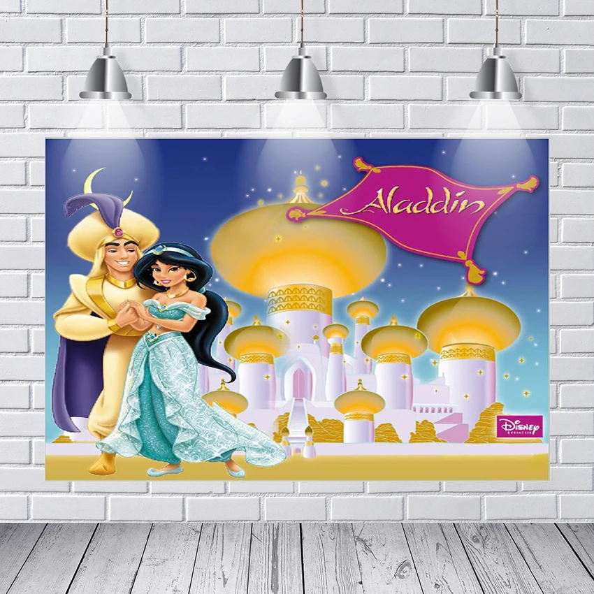 

Background Photography Gold Castle Jasmine Princess Prince Flying Mat Custom Photo Studio Backdrop Background Vinyl