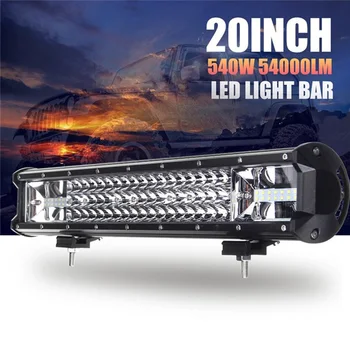 

66960LM 324W Led Light Bar 324W Led Strip Bar 54pcs Led Chip for Offroad SUV ATV Tractor Boat Trucks Excavator12V 24V Work Light