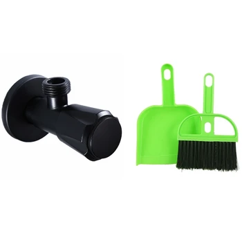 

Mini Car Keyboard Cleaning Whisk Broom Dustpan Set with Black Paint Sink Valve Stainless Steel Valve Tap
