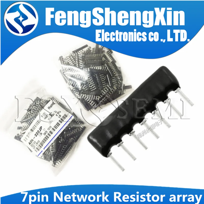 20шт 7pin DIP изоляционная сетевая резисторная матрица 470R 1K 2 K 3 4 7 5 1 6 8 10K 33K 47K 100K A 471J 102J