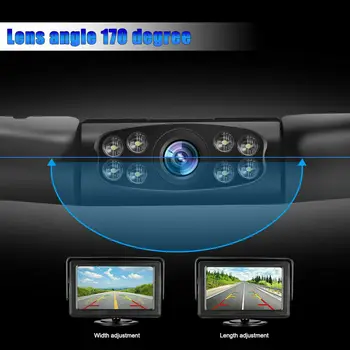 

Parking Rear View Camera Waterproof Black Universal Truck Pickup SUV Wide