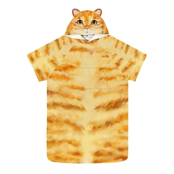 

3D Print Animal Man/ Lady Beach Towel,Microfiber Fabric Beach Towels, Outdoor Compressed Quick-Dry Hooded Sport towels/Bathrobe