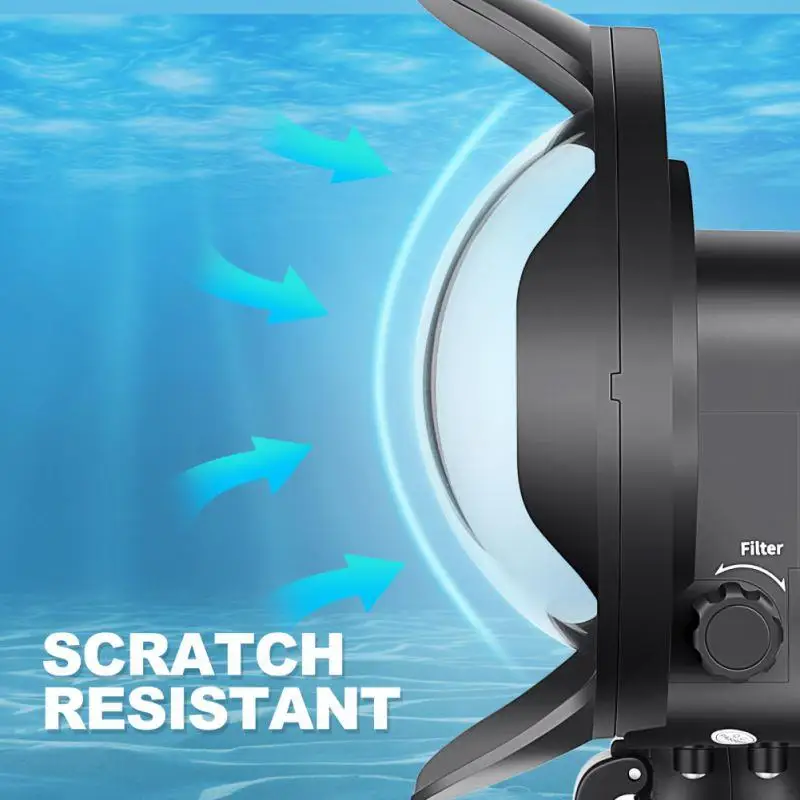 Diving Dome Port Waterproof Case Filter Switchable