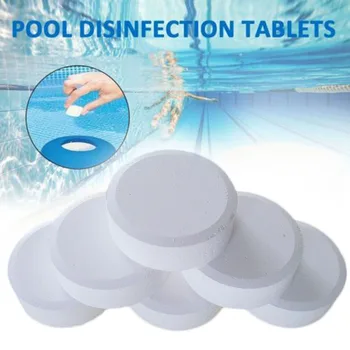 

50pcs Outdoor Non Toxic Chlorine Tablets Water Cleaning Tub Swimming Pool Multifunction Sterilization Effervescent
