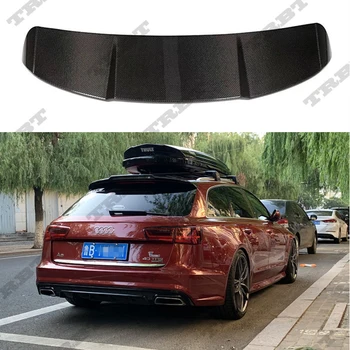 شراء ملحقات السيارات المناسبة لأودي A6 عربة سبويلر 2016-2018 عالية الجودة من ألياف الكربون سقف سبويلر