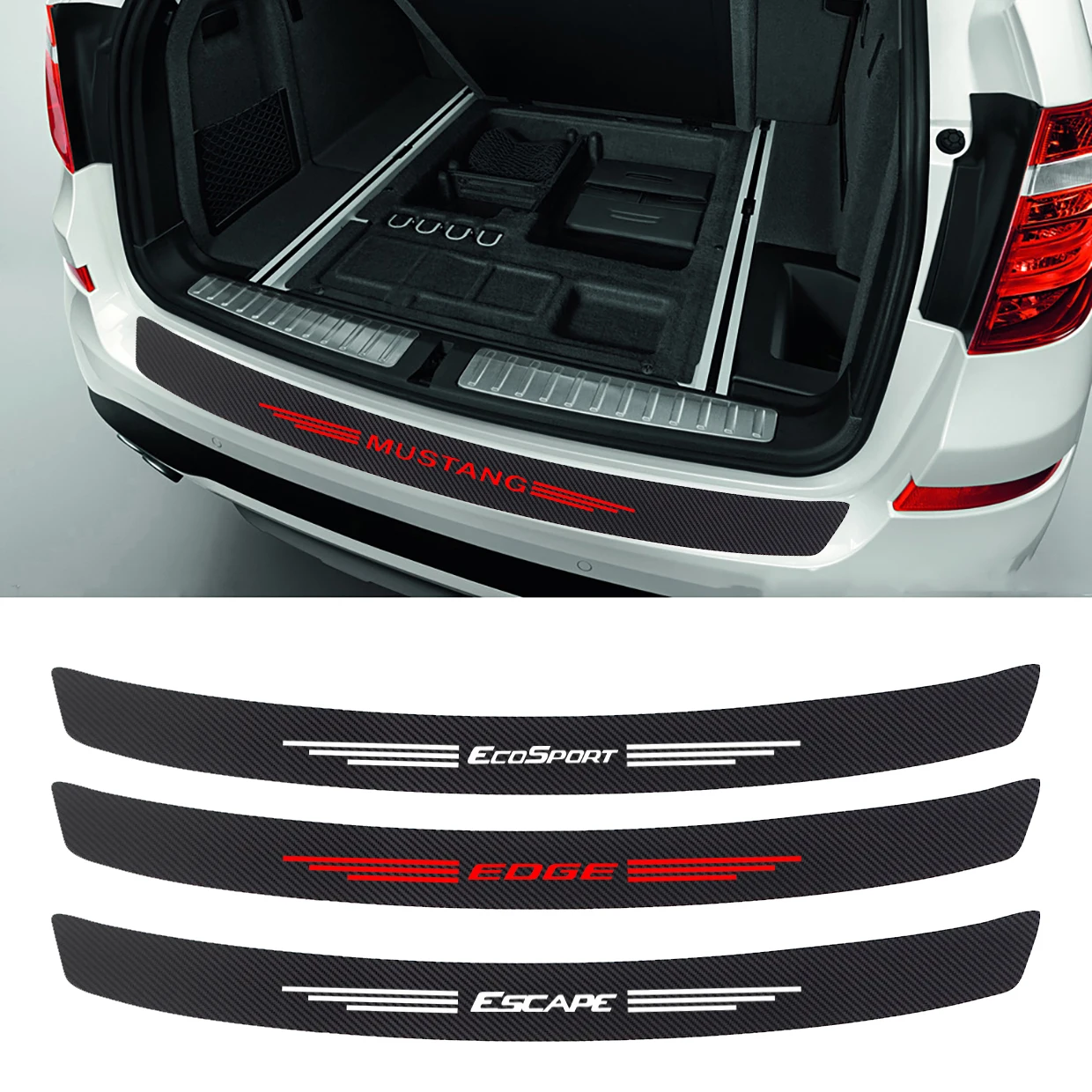 Автомобильные наклейки из углеродного волокна для Ford Fiesta Mondeo Fusion Escape Edge Kuga Ecosport