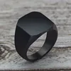2022 Fashion Simple Style Black Square Ring Classic Ring Wedding Engagement Jewelry ► Photo 1/6