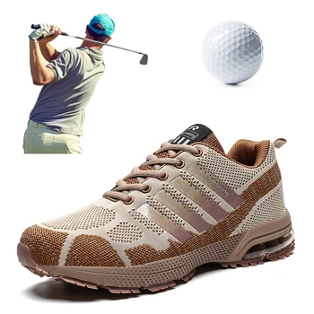 

Women Flywire Golf Shoes Spikes Skidproof Sport Shoes Men Anti-skid Lace-Up Sneaker Breathable Golf Shoe Unisex Size 36-47