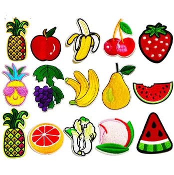 

Fruit Series Pineapple Watermelon Cherry Strawberry Embroidered Sew Iron on Patch Badge Bags Hat Cap Jeans Applique Fabric