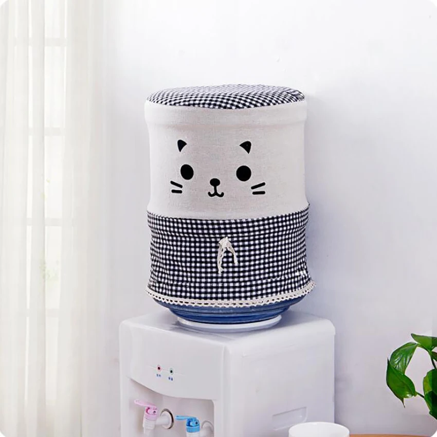 Cute Cartoon Water Dispenser Barrel Covers Durable Dust Proof Fabric Bucket Covers Furniture Cover Protector for Home Office, water dispenser cover