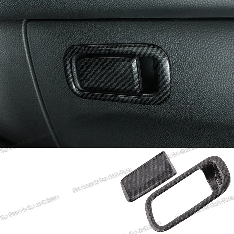 

Lsrtw2017 carbon fiber abs Car Dashboard Storage Box Handle Trims for Honda Accord 2018 2019 2020 202110th Interior Accessories