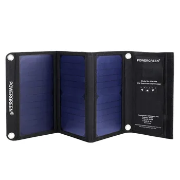 

PowerGreen 21 Watts 5V Foldable Solar Power Bank Panel Charger for laptop