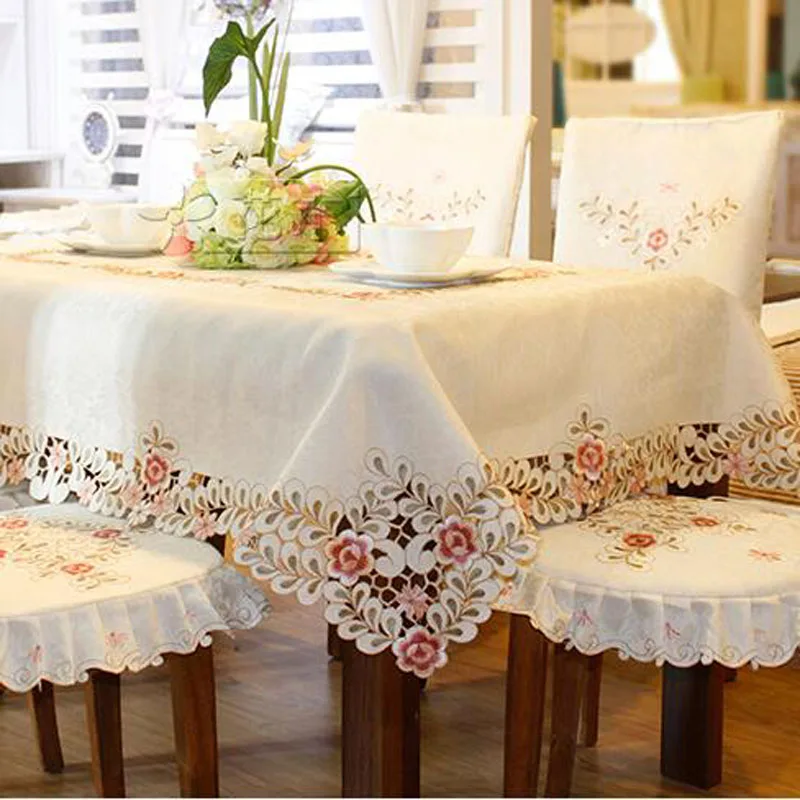 809 Square Oval Embroidery Tablecloth Table Cloth Dinner Mat Europe