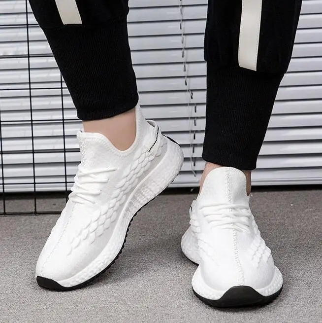 New breathable woven dragon scale outdoor casual shoes men's wild white shoes four seasons men's shoes factory direct sales