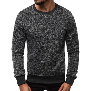 

Men's Fashion Wool Sweatshirts Casual Lambswool Crew Neck Sweater Autumn Long Sleeve Pullover Tops Sporting Homme Streetwears