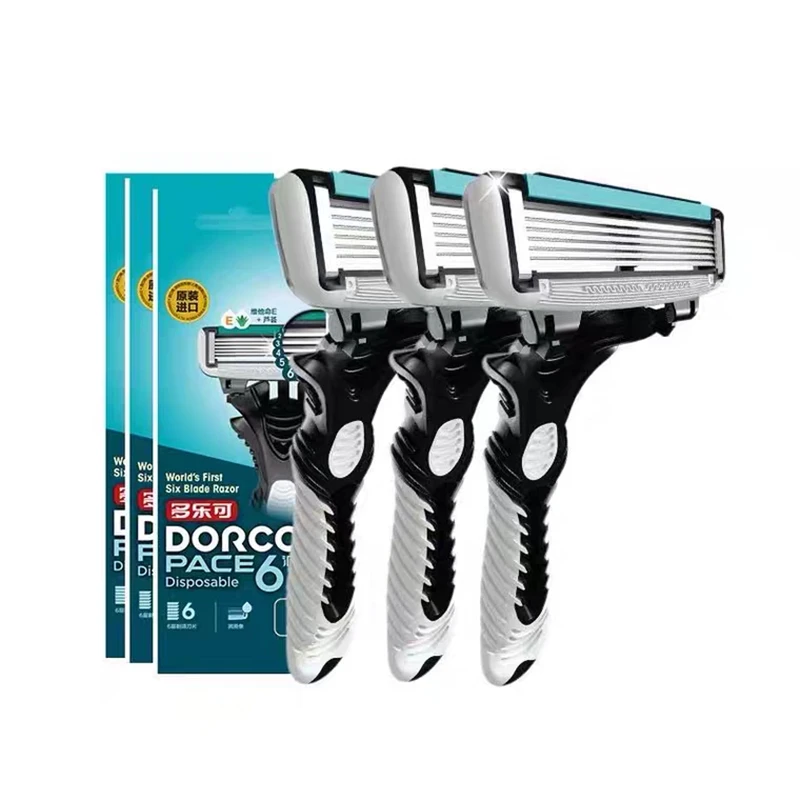 2 Pcs DORCO Pace 6-Layer Razor Blades for Men High Quality Shaving Beard Care Stainless Steel Safety | Красота и здоровье
