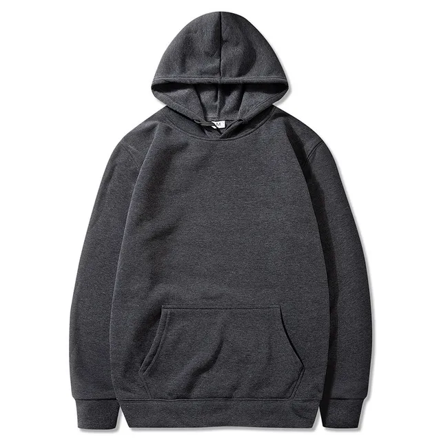 Fashion Brand Men's/Women's Hoodies 2021 Autumn New Male Casual Hoodies Sweatshirts Men's Solid Color Hoodies Sweatshirt Tops Dark Grey