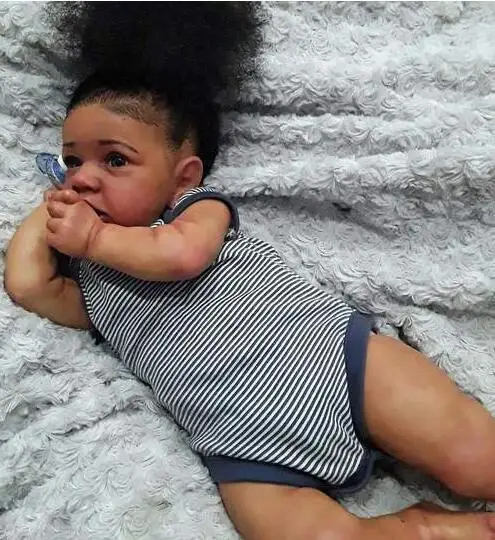 Poupees De Bebe Noir Realiste 22 Pouces Poupee Afro Americaine En Vinyle Jouet Cadeau Pour Enfants Aliexpress