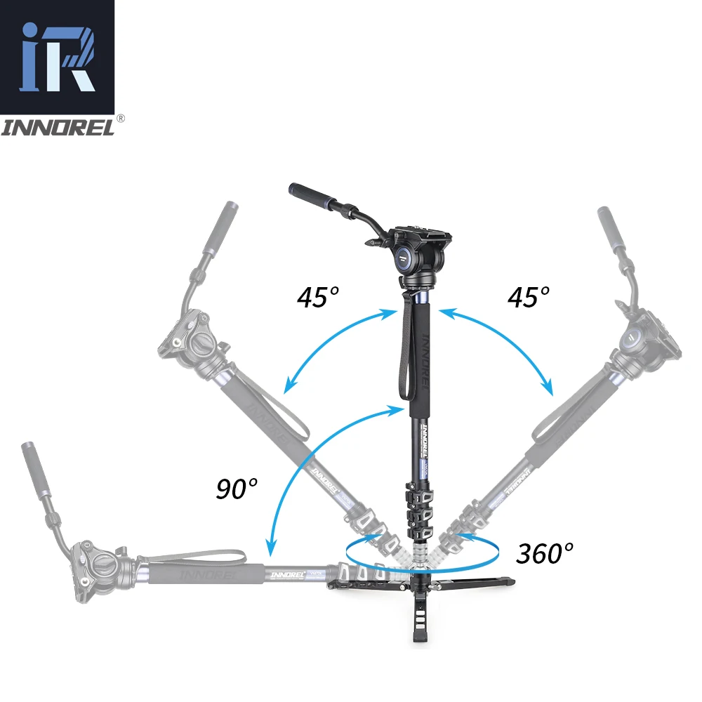 VM70K Professional Video Monopod Kit Unipod with Fluid Head Travel Tripod Stand for DSLR Camera Tel