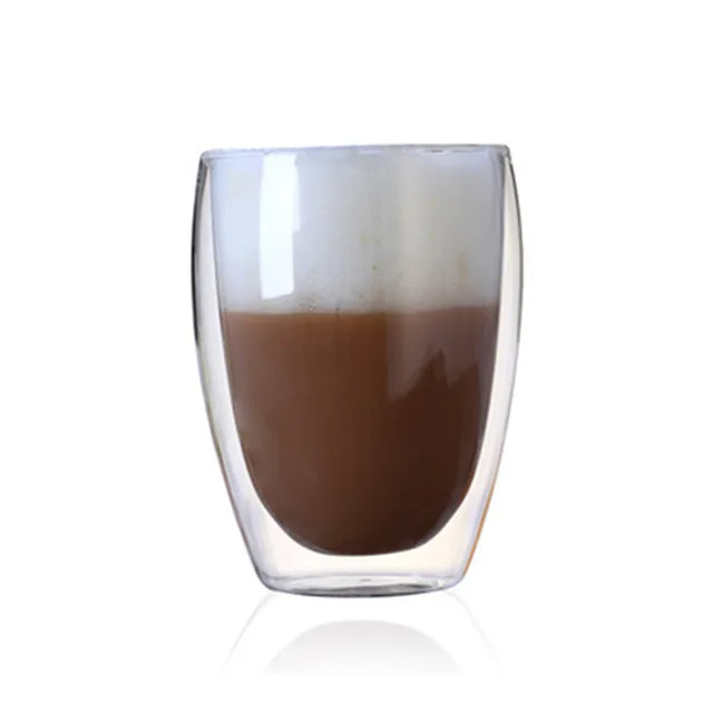 Doppel Kaffee Becher Mit die Griff Becher Trinken Isolierung Doppel Wand Glas Tee Tasse kreactive Geschenk Drink Milch