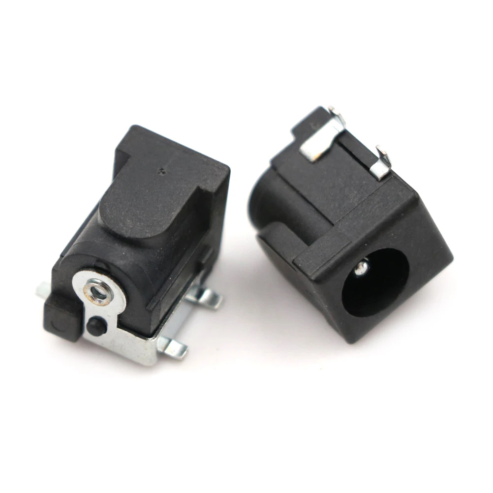10PCS DC-050 Black DC Power Jack Socket Connector DC005 5.5*2.1mm 2.1 Socket Round The Needle Accessories Hot Sale
