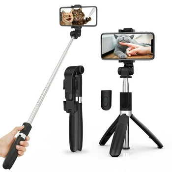 

Universal Portable Tripod Monopod With Shutter Remote Foldable Telescopic Wireless Selfie Stick Suitable For Cell Mobile Phone