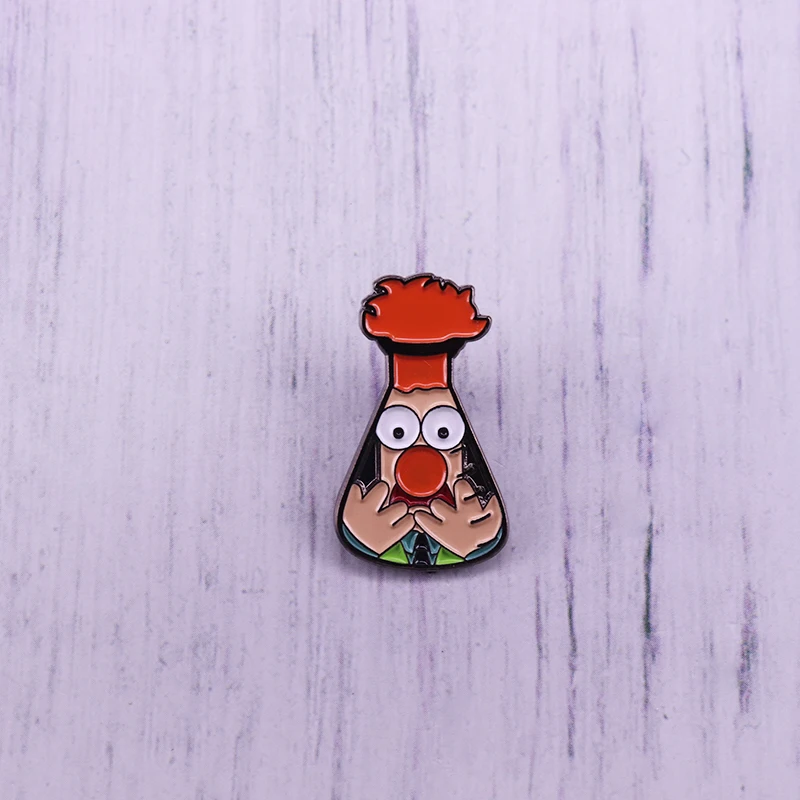 Beaker эмалированная булавка поп культура иконы beaker muppet Нагрудный значок Веселая