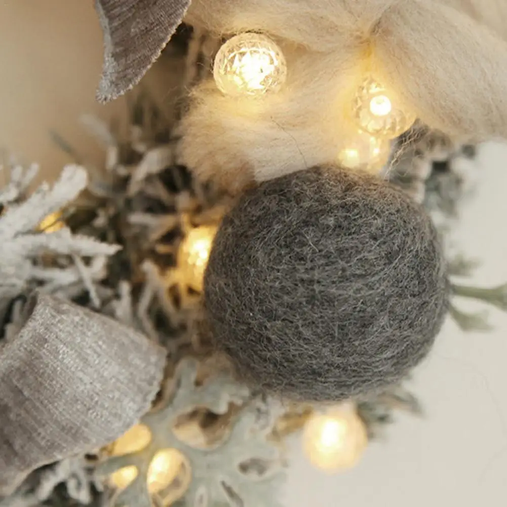 Светодиодный Рождественский подвесной венок из искусственного ротанга с подвеской на дверь, настенный светильник, украшение для дома, праздничные вечерние# 4O