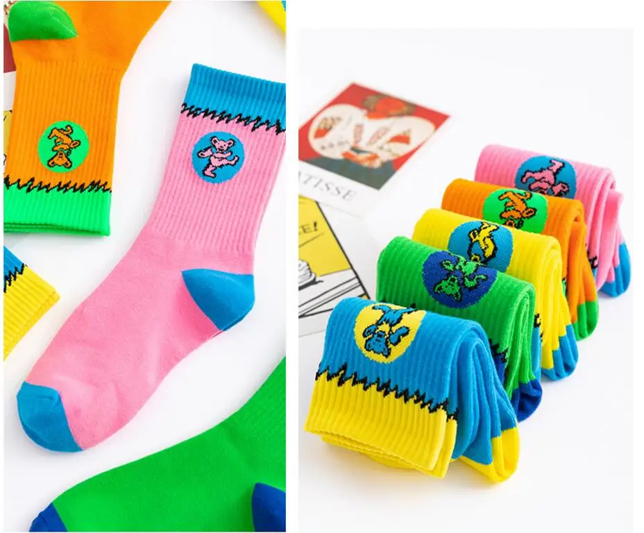 Neue Mode Frauen sb Dunks niedrige Socken Persönlichkeit heißer Verkauf bunte Tanzbär Match Gezeiten Jugend Socken für Männer – Detail 5