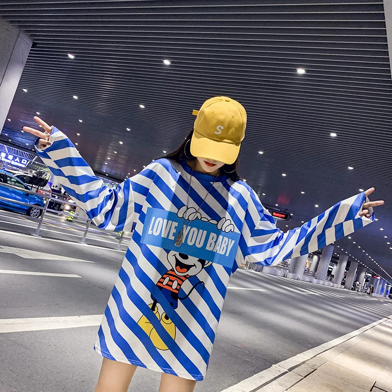 

Autumn Clothes For Women Minnie Mickey Tops Tee Long Sleeve Fashion Loose Cartoon Plus Size T Shirts Casual Tshirts Harajuku