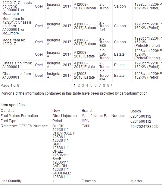 Astra топливный инжектор OEM 0261500112/0261500112/12636111/62810 92-95