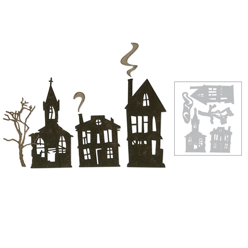 

2020 New Hot Halloween Metal Cutting Dies House Scrapbooking and Stencils Card Making For Foil 3D Die Cut Crafts Sets No Stamp