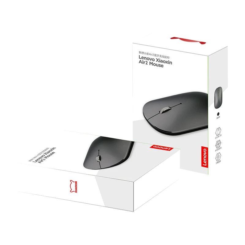 Lenovo оригинальный Xiaoxin Air2 bluetooth мышь беспроводной Двухрежимная 4000 Точек на дюйм BT