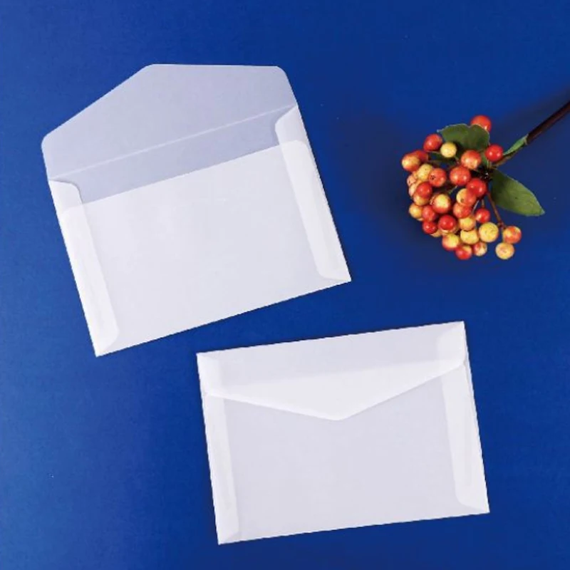 envelope transparente, papel ácido sulfúrico, cartão postal antigo, atacado, 50pcs