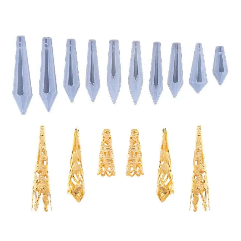 1 Set DIY Handmade Pendant Jewelry Mold UV Resin Epoxy Mould Crafts Making Soft Silicone Molds Gifts | Украшения и аксессуары
