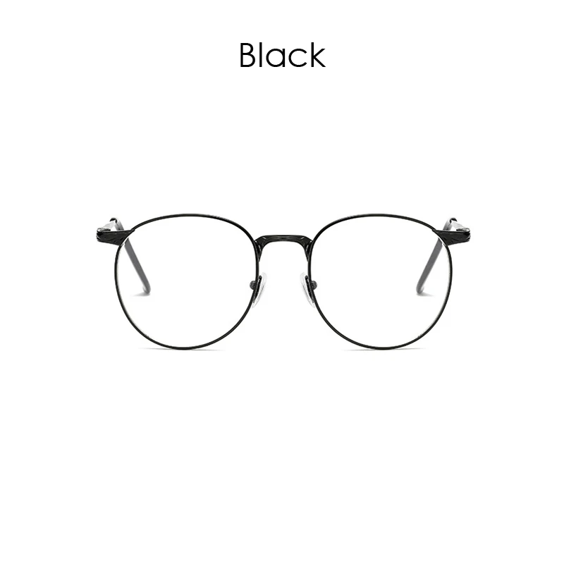 Seemfly металлические круглые очки, оправа для женщин и мужчин, простые зеркальные Мужские и женские прозрачные линзы, компьютерные очки для близоруких, черные, серебристые, золотые, Новинка