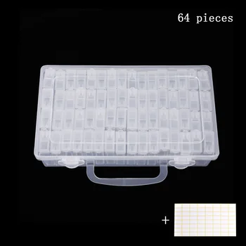 

64Pcs Diamond Painting Tools Accessories Beads Container Rhinestone Diamond Embroidery Stone Storage Convenience Box