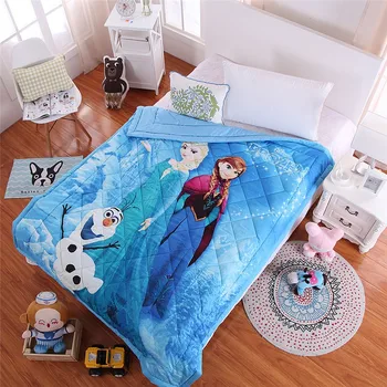 

Disney Frozen Elsa Anna Cars Sofia Cartoon Throw Blanket Boy Girl Student Children Kids 1.5m Air Conditioner Blanket Bedding Set