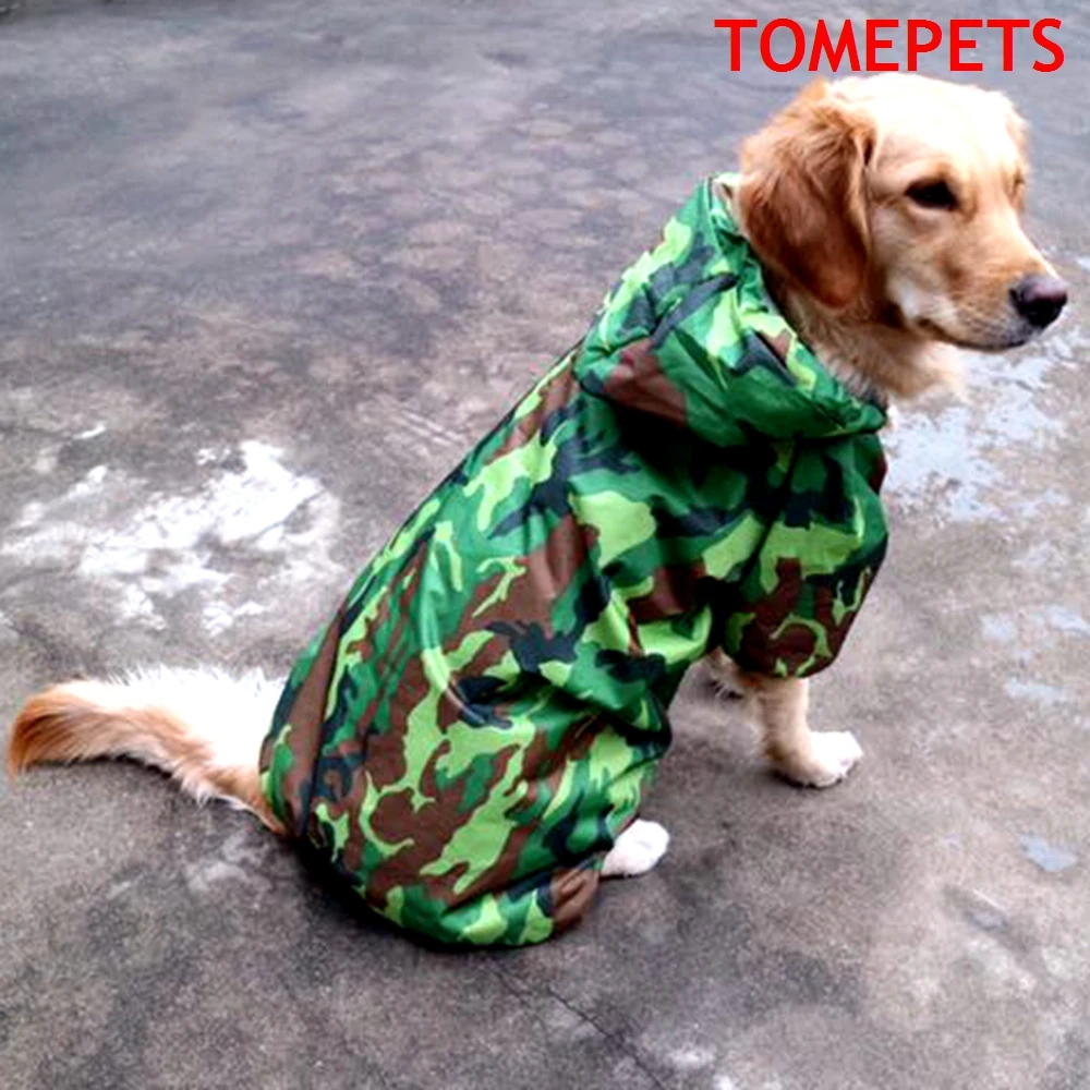 TOMEPETS camouflage super big Dog raincoat lightweight waterproof four