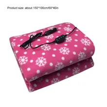 12V одеяло для электромобиля с подогревом, для путешествий, зимы, кемпинга(6" x 40", розовый) 72XF