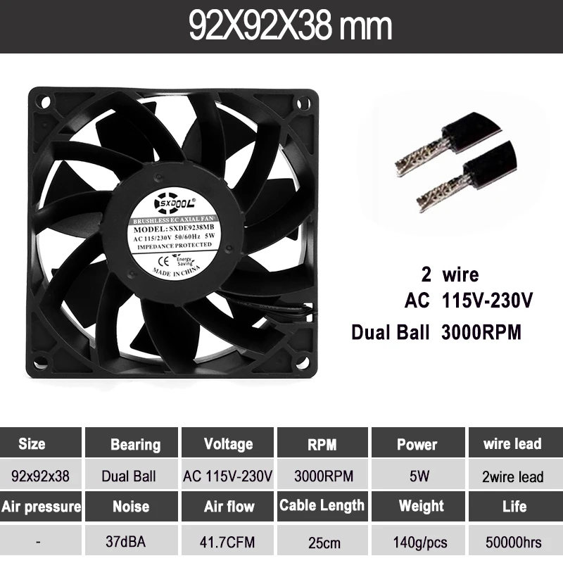 CE Brushless Cooling Fan, rolamento de esferas
