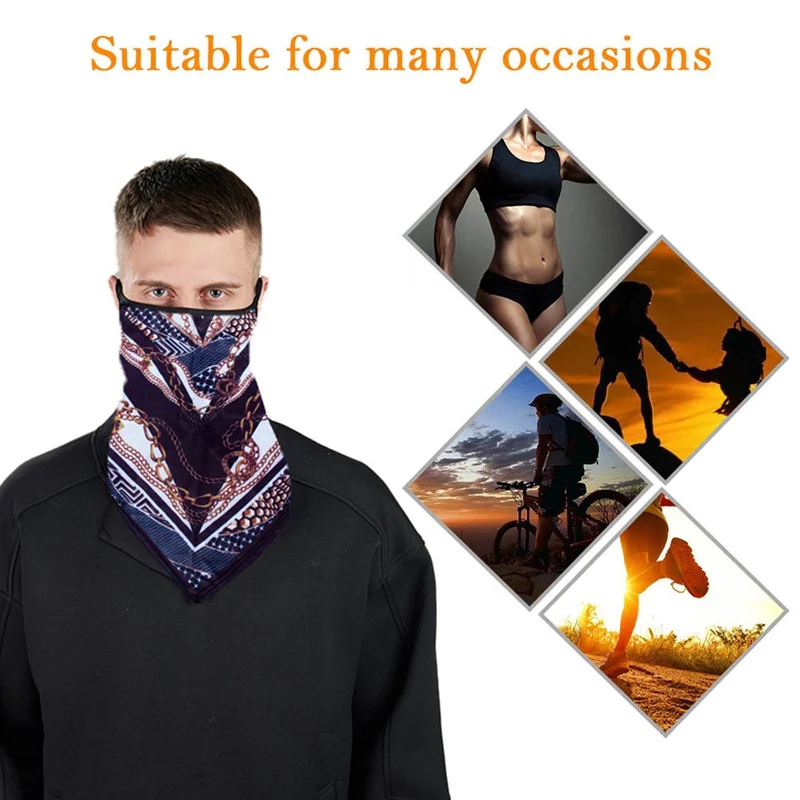 

Multifunctional Skull Triangle Scarf Cycling Bandana Sport Camping Hunting Running Bicycle Neck Warmer Face Gaiter Cover Men
