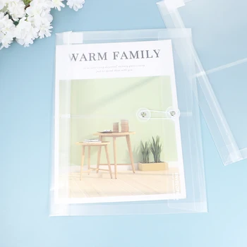 

10pc Plastic Envelopes with String Closure Clear Document Organizer Waterproof File Folder Letter A4 Size for School Home Office
