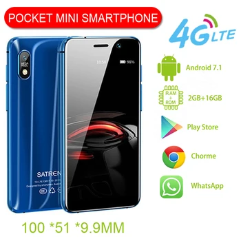 

Mini Smartphones 3.22" Dual 4G MTK6739 Quad Core 2GB+16GB Ultra Thin Telephone Smallest GPS Dual Sim call Android mobile phone